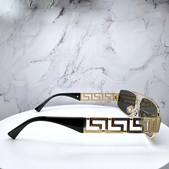 Versace Gold and Black Sunglasses - Picture 3 of 12